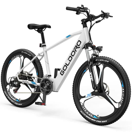 Goldoro Electric Bike 26" X7 Aluminum Alloy Mountain Bike, 350W/36V, MAX 17.4 MPH, 21 speed with Alloy Wheels - ProMounts