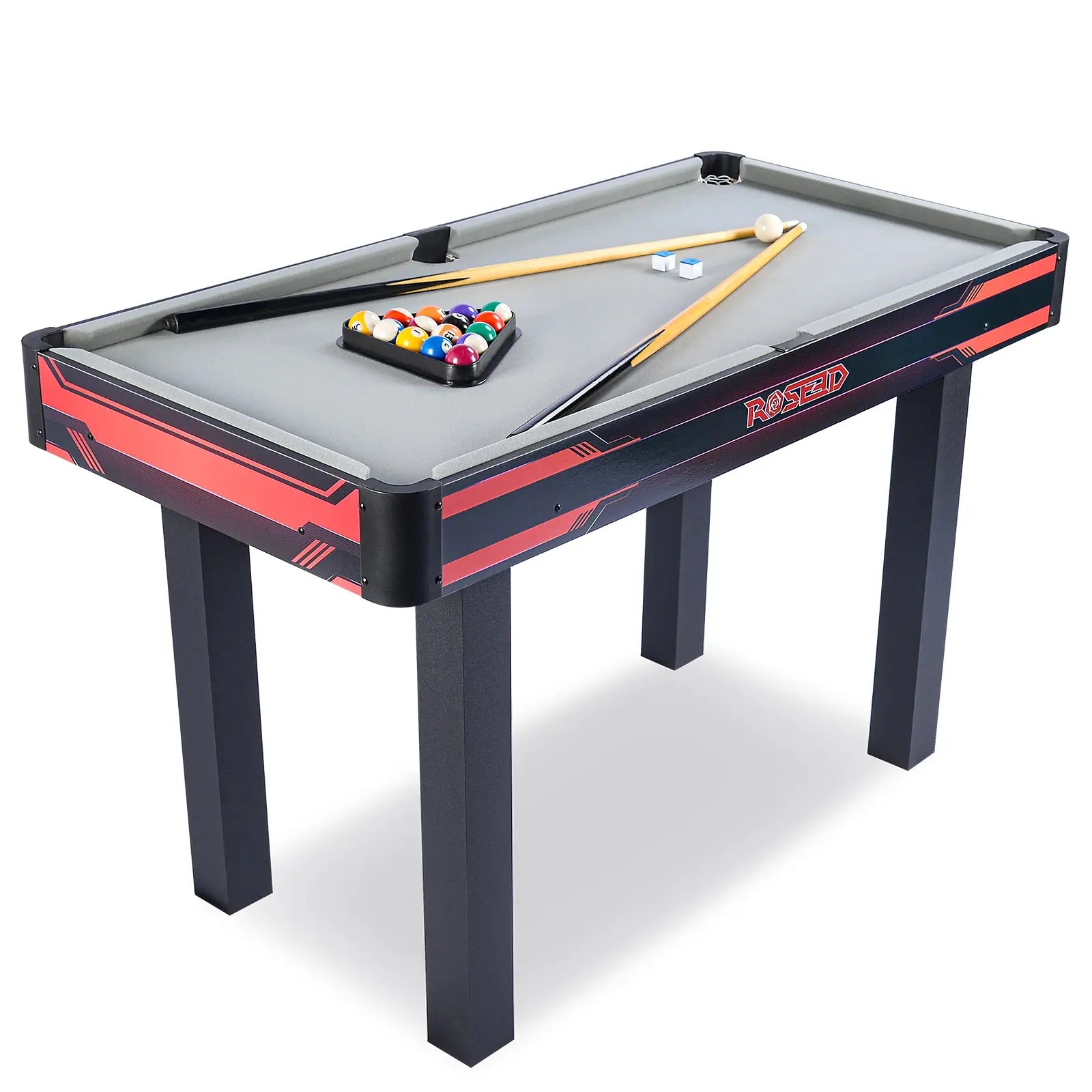ProMounts 48" Complete Set Pool Table, Compact Size with Premium Velvet Tabletop and Solid Cue Sticks (GS-BT-2355) ProMounts