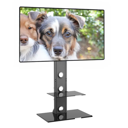 ProMounts Swivel TV Stand Mount With Shelves For 37'' - 72'' Screens Holds Up To 110 Lbs (ATMSS6401-X2) - ProMounts