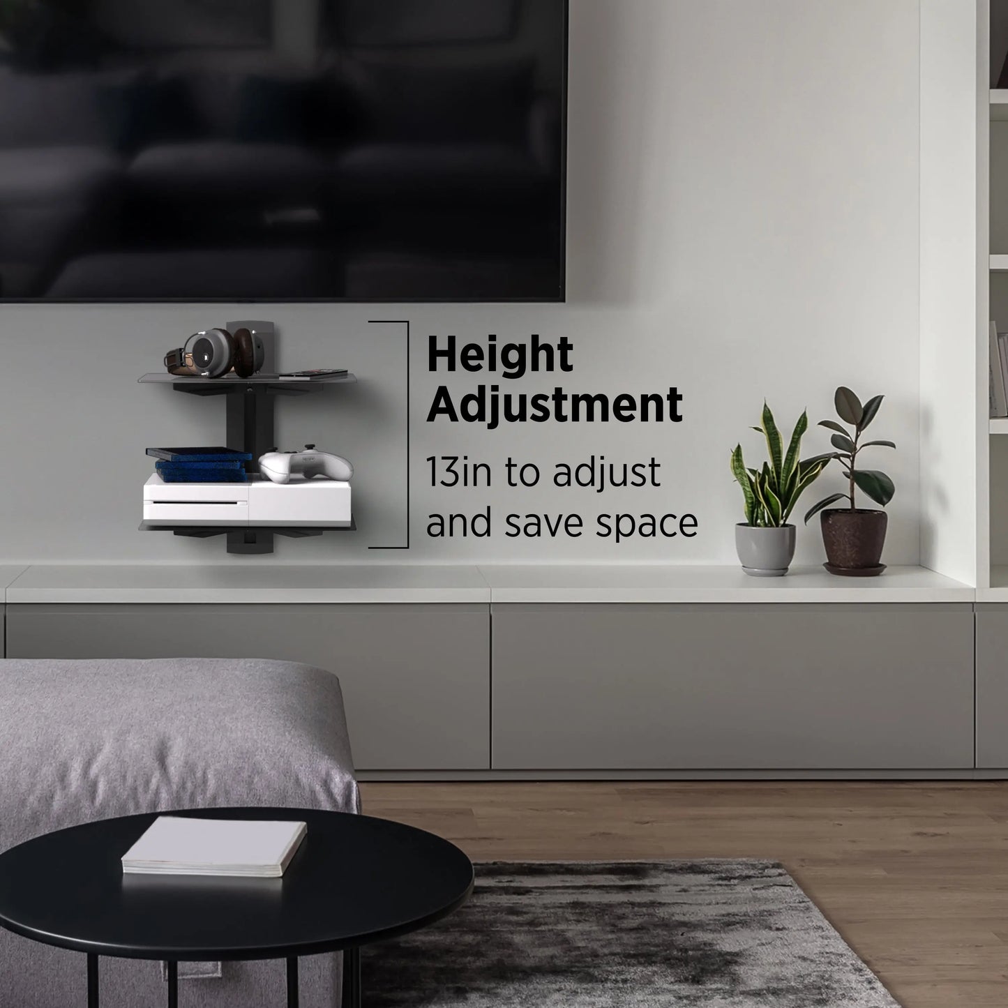 ProMounts Durable Double Glass AV Wall Shelf, Supports up to 36lbs (FSH2) - ProMounts