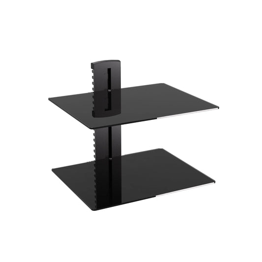 ProMounts Durable Double Glass AV Wall Shelf, Supports up to 36lbs (FSH2) ProMounts