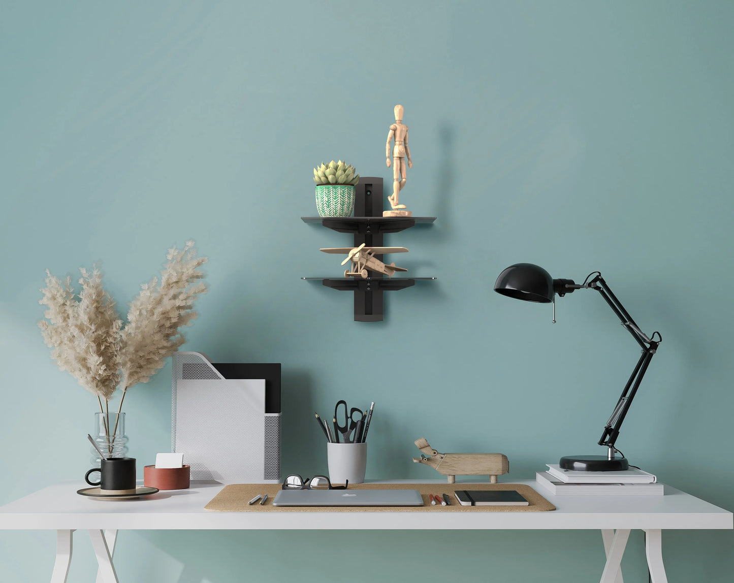 ProMounts Durable Double Glass AV Wall Shelf, Supports up to 36lbs (FSH2) - ProMounts