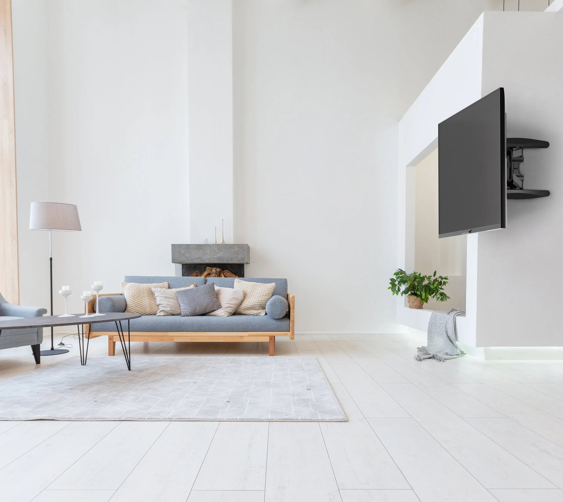 ProMounts Full Motion / Articulating TV Wall Mount for 42" to 85" TVs Holds Up to 100lbs (MA641) - ProMounts