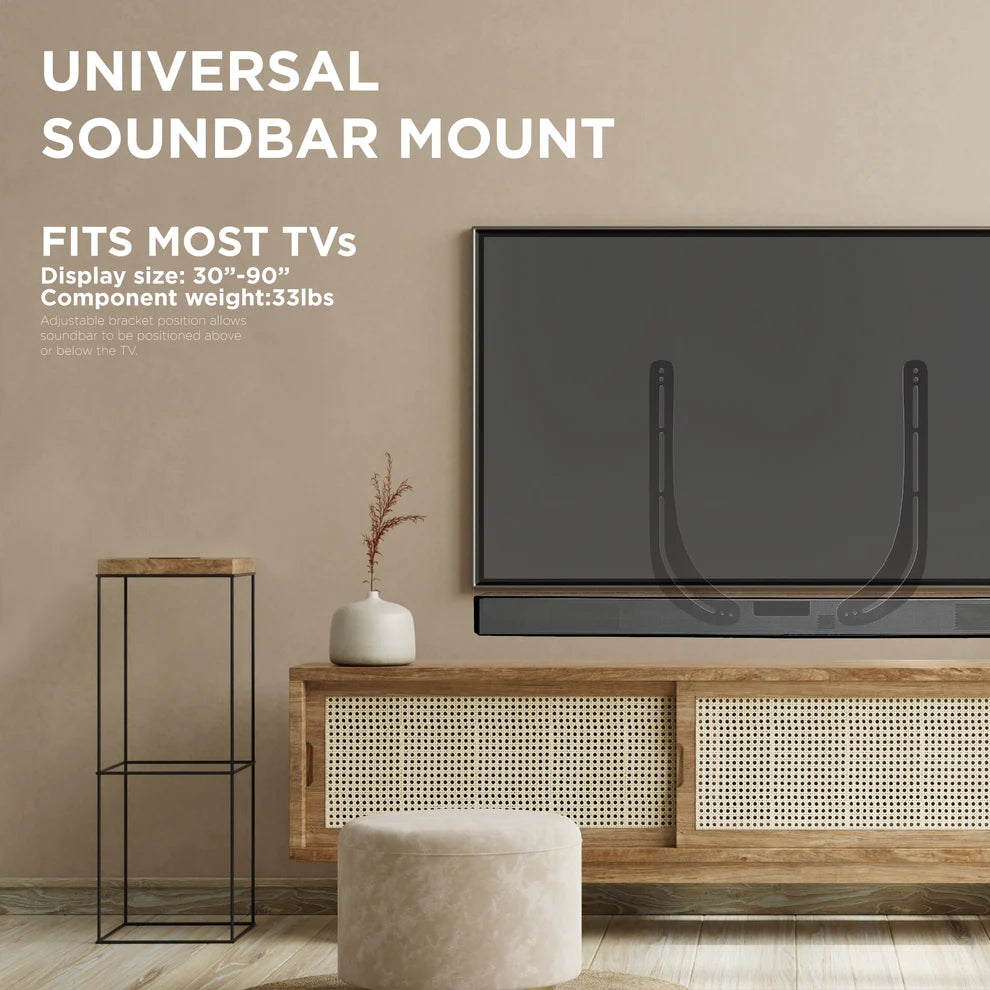 ProMounts Universal TV Sound-bar Mount, Supports up to 33lbs (MSB33) - ProMounts