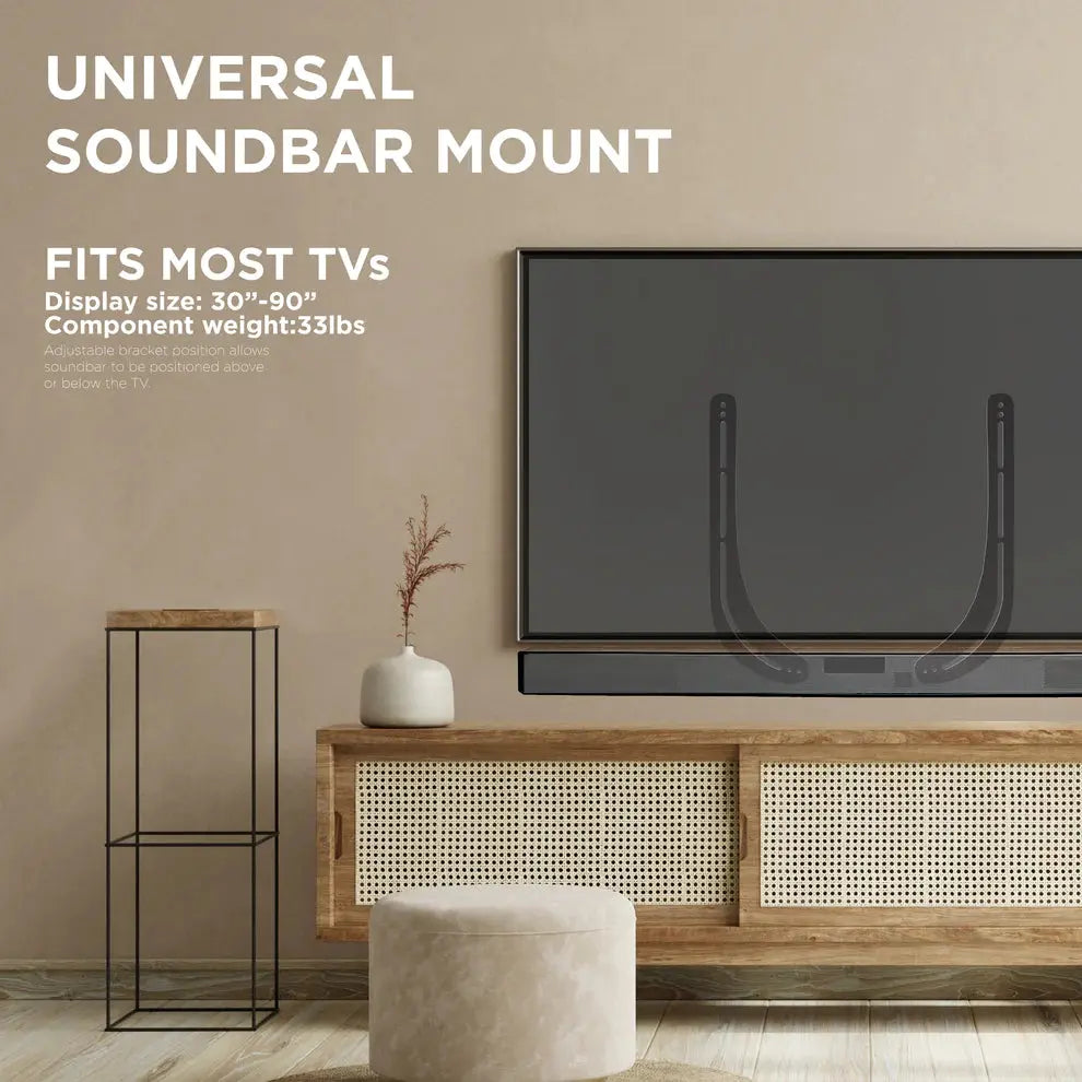 ProMounts Universal TV Sound-bar Mount, Supports up to 33lbs (MSB33) - ProMounts