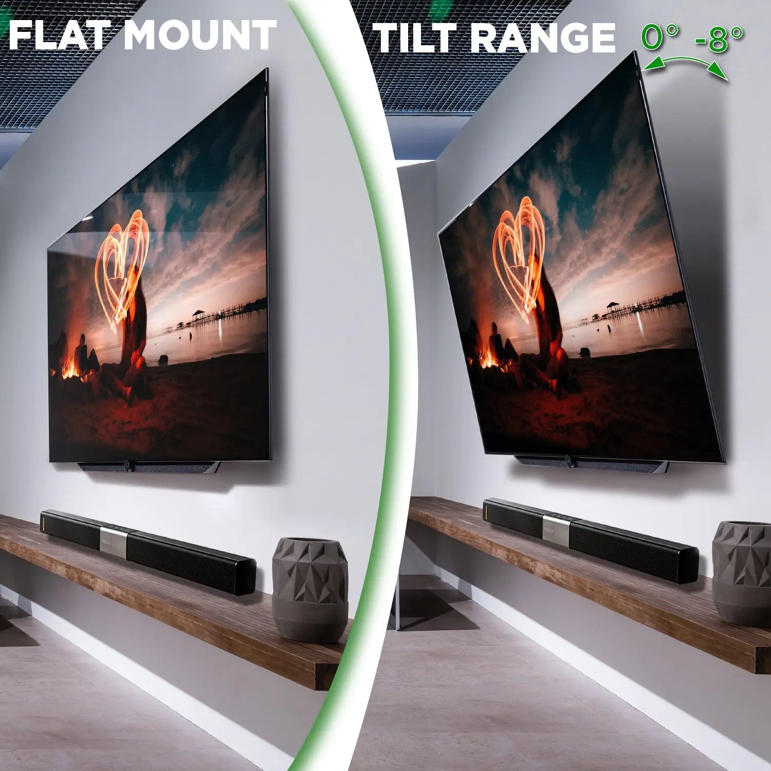 ProMounts Tilting TV Wall Mount Kit (Mount, HDMI, Screen Cleaner) For 42" to 75" TVs Holds up to 75lbs (MT643) - ProMounts