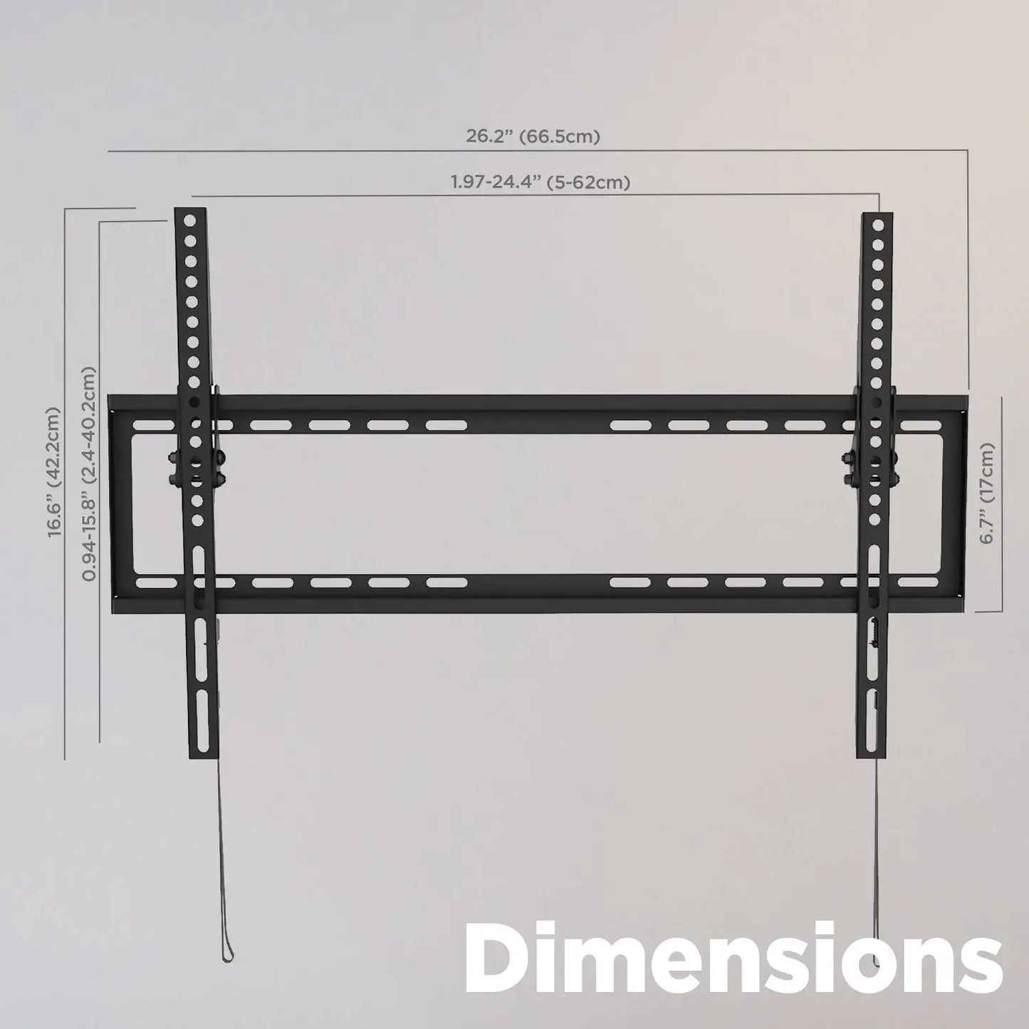 ProMounts Tilting TV Wall Mount Kit (Mount, HDMI, Screen Cleaner) For 42" to 75" TVs Holds up to 75lbs (MT643) - ProMounts