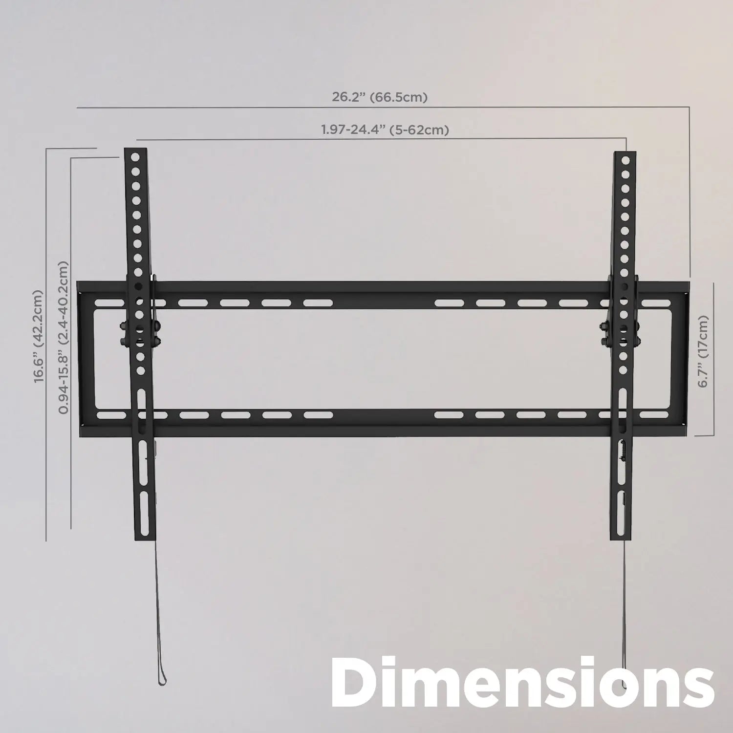 ProMounts Tilting TV Wall Mount Kit (Mount, HDMI, Screen Cleaner) For 42" to 75" TVs Holds up to 75lbs (MT643) - ProMounts
