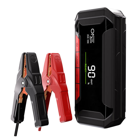 ONE Jump Starter 1200A Peak Battery Pack, Ultrasafe Car Battery Jumpstarter, 12V Jump Box for Battery up to 7L Gas or 5L Diesel Engine, Battery Booster 65W Fast Charger, Portable Hard Case/Dust Tight(OAJS-1201) - ProMounts