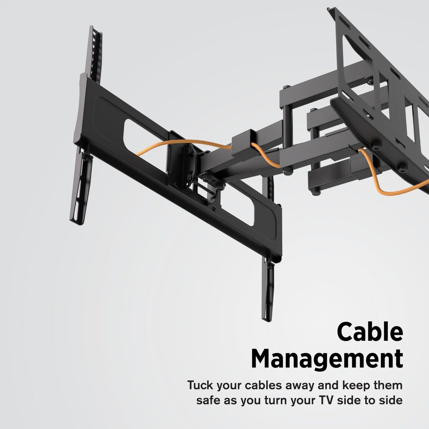 ProMounts Slim Articulating/Full Motion Heavy Duty TV Wall Mount, Adjustable Long Arm Bracket for 37-86 Inch LED, LCD Plasma Flat and Curved TV Screens Holds Up to 132 lbs, Max VESA 600x400 (OMAS6401) - ProMounts