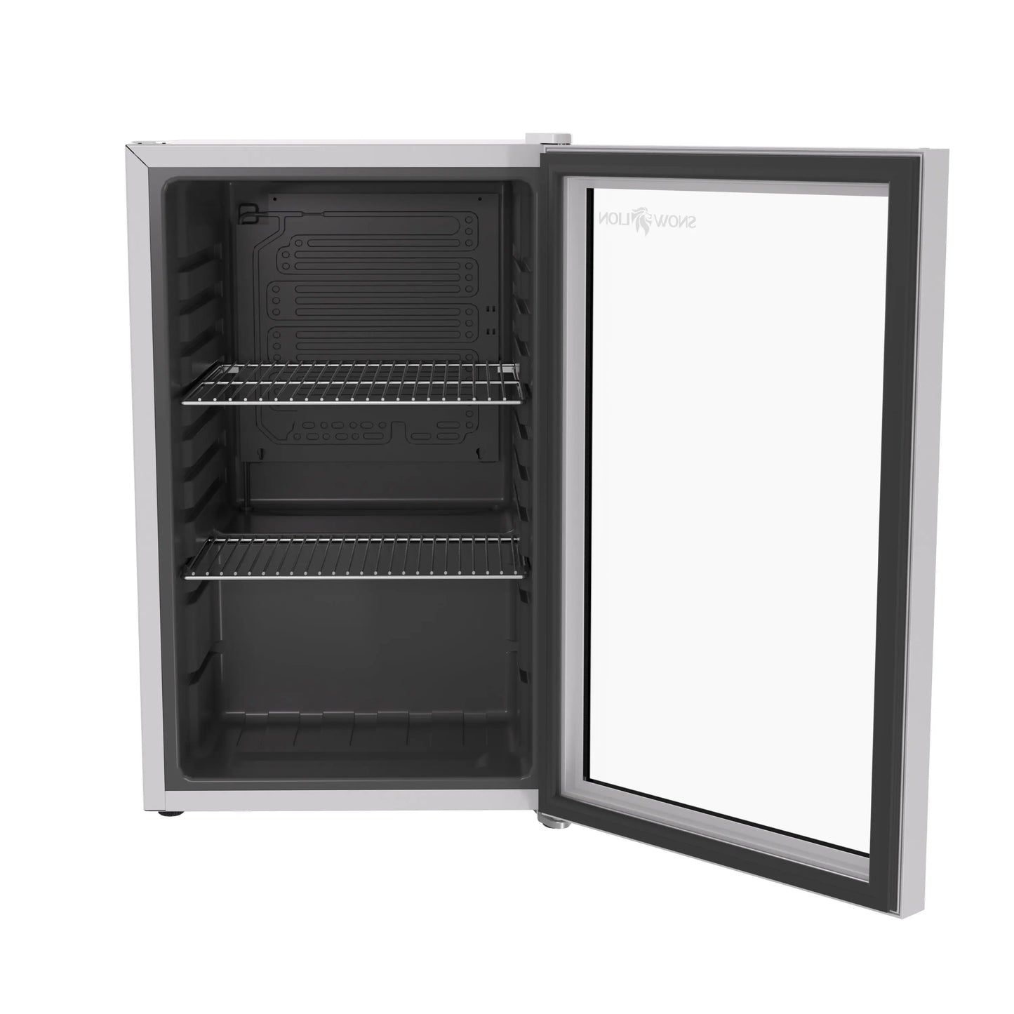 SnowLion Premium 69L Beverage Refrigerator 2.4 C.ft. Freestanding Mini Fridge With Glass Door in White - ProMounts