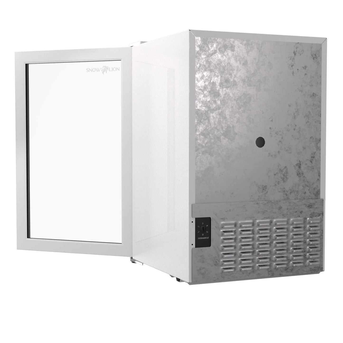 SnowLion Premium 69L Beverage Refrigerator 2.4 C.ft. Freestanding Mini Fridge With Glass Door in White - ProMounts
