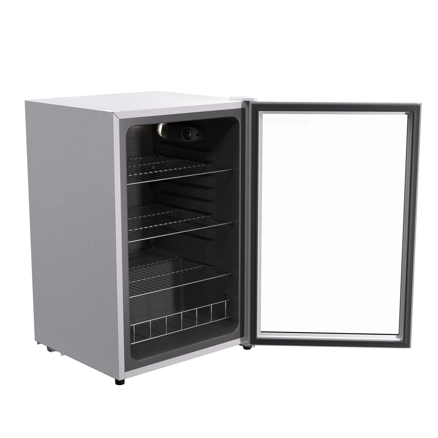 SnowLion Premium 131L Beverage Refrigerator 4.6 Cu.ft. Freestanding Mini Fridge With Glass Door in White - ProMounts