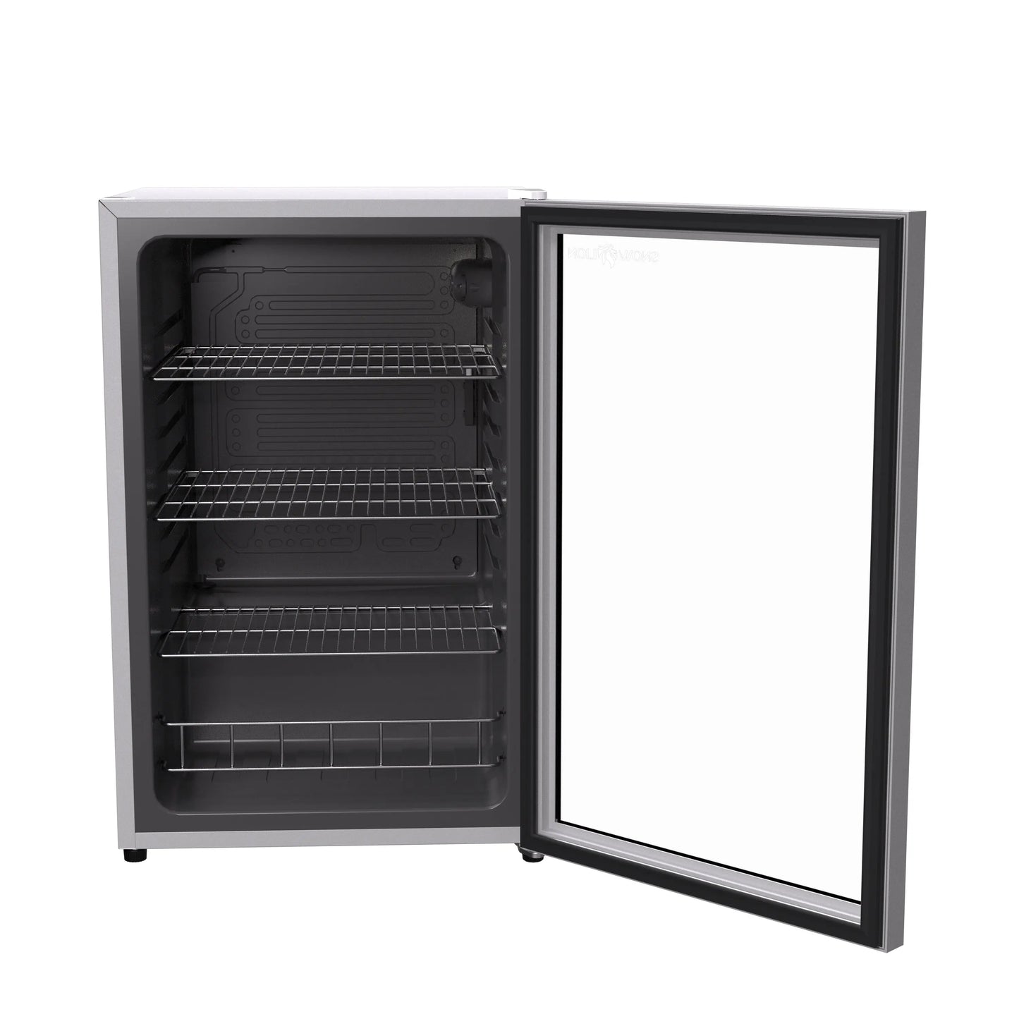 SnowLion Premium 131L Beverage Refrigerator 4.6 Cu.ft. Freestanding Mini Fridge With Glass Door in White - ProMounts