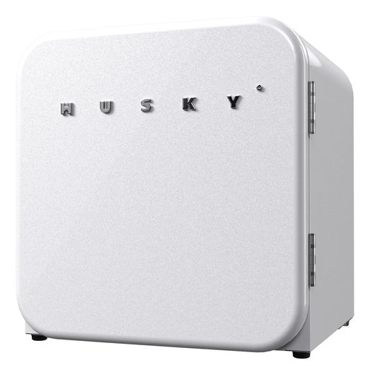 Husky Premium 43L Retro Style 1.5 C.ft. Freestanding Mini Fridge in White - ProMounts