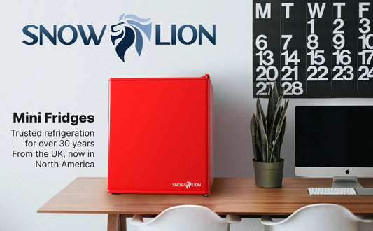SnowLion Premium 43L Retro Style Mini Fridge 1.5 C.ft. Freestanding Under-counter refrigerator in Red (OSFS007-RM)
