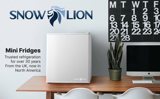 SnowLion Premium 43L Retro Style Mini Fridge 1.5 C.ft. Freestanding Under-counter refrigerator in White (OSFS009-WM)