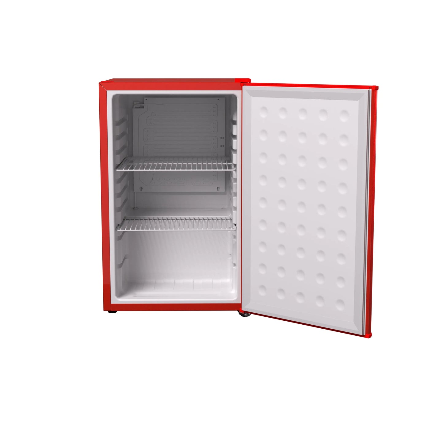 SnowLion Premium 65L Solid Door 2.3 C.ft. Freestanding Under-Counter Mini Fridge in Red SnowLion
