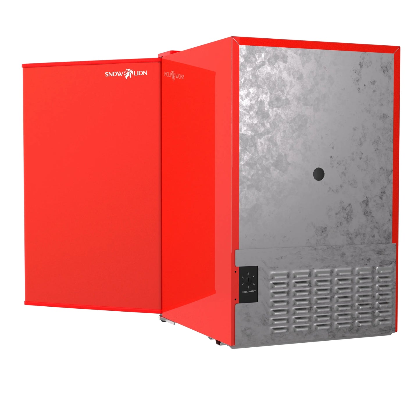 SnowLion Premium 65L Solid Door 2.3 C.ft. Freestanding Under-Counter Mini Fridge in Red SnowLion