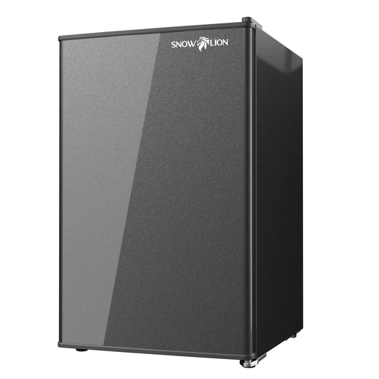 SnowLion Premium 65L Solid Door 2.3 Cu.ft. Freestanding Under-Counter Mini Fridge in Black - ProMounts