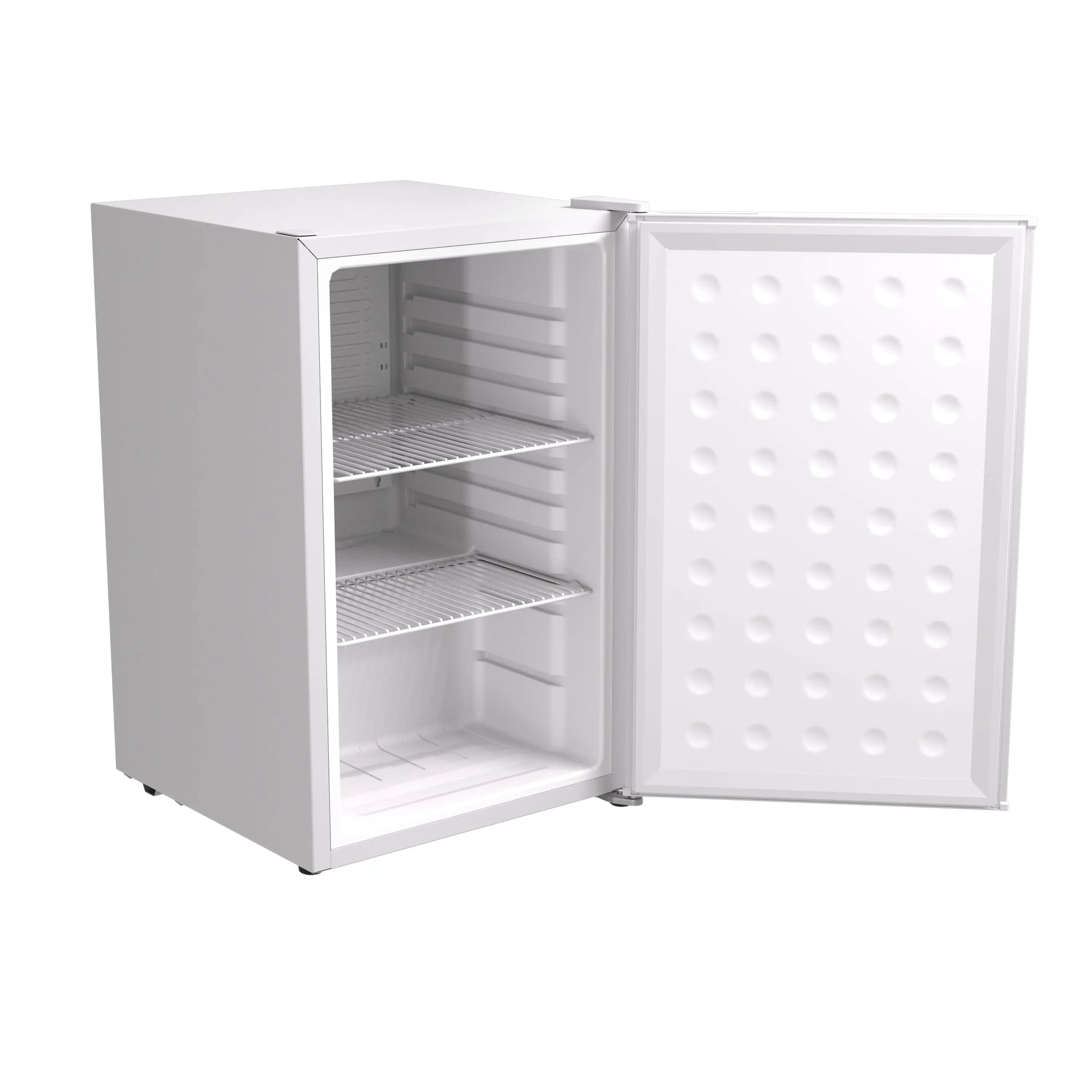 SnowLion Premium 65L Solid Door 2.3 Cu.ft. Freestanding Under-Counter Mini Fridge in White - ProMounts