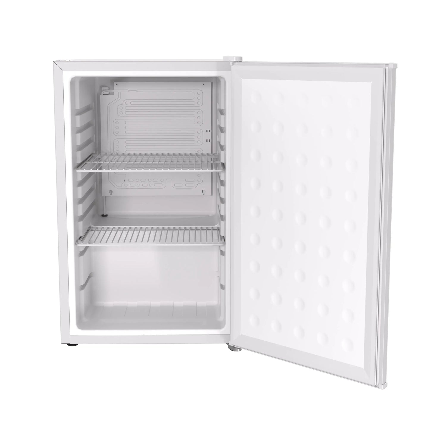 SnowLion Premium 65L Solid Door 2.3 Cu.ft. Freestanding Under-Counter Mini Fridge in White - ProMounts