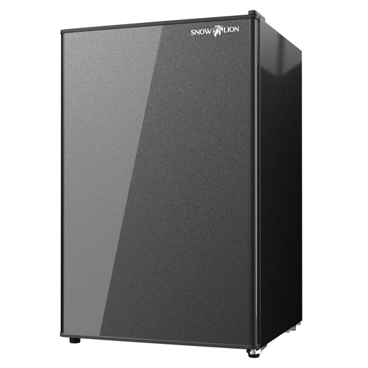SnowLion Premium 122L Solid Door 4.3 Cu.ft. Freestanding Under-Counter Mini Fridge in Black - ProMounts