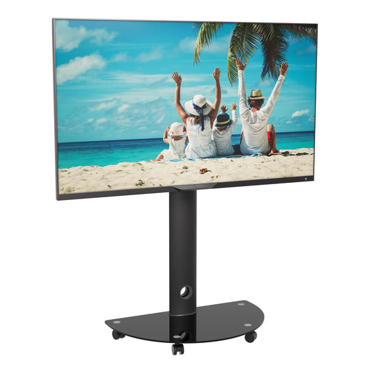 ProMounts Mobile TV Stand Mount for 32” to 72” Screens, Holds up to 88lbs (PFCS6401-B) - ProMounts