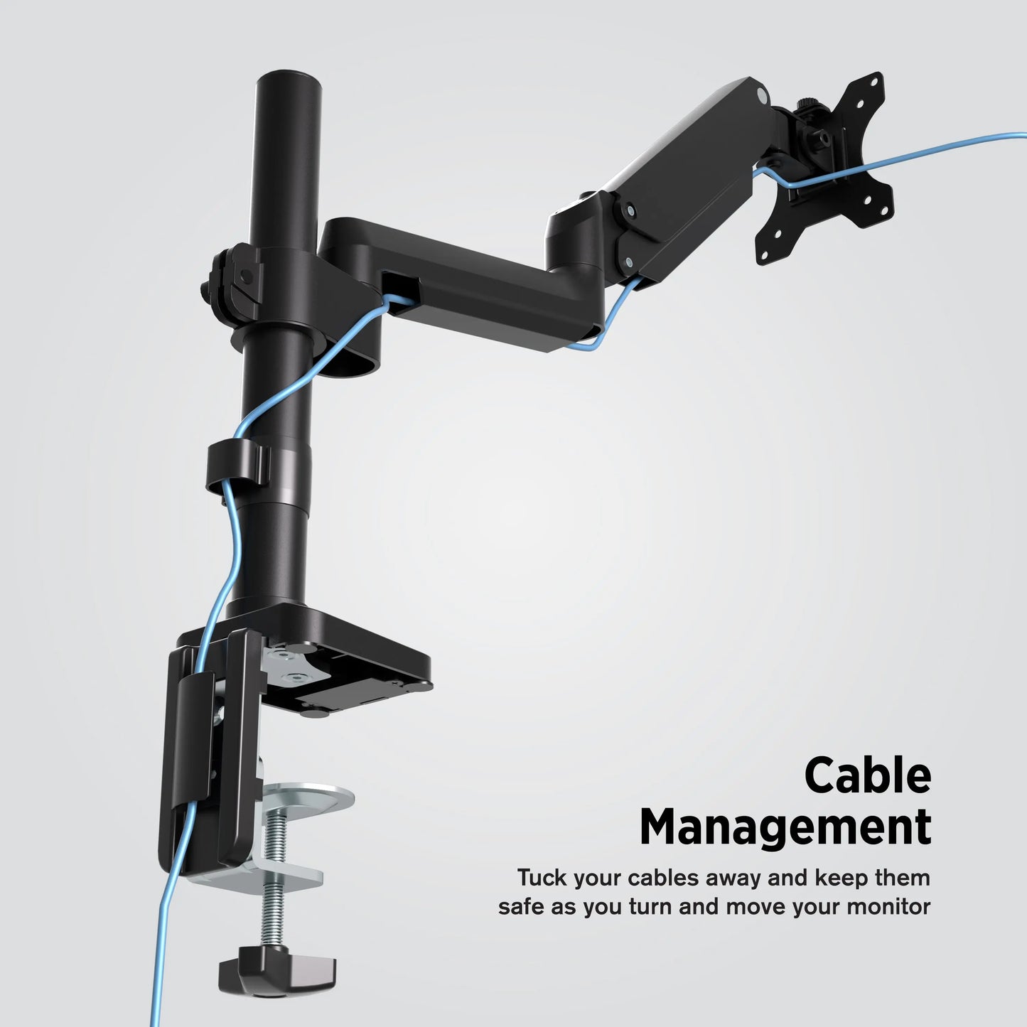 ProMounts Landscape to Portrait Single Monitor Arm for 13” to 32” Screens Holds up to 17.6 lbs ProMounts