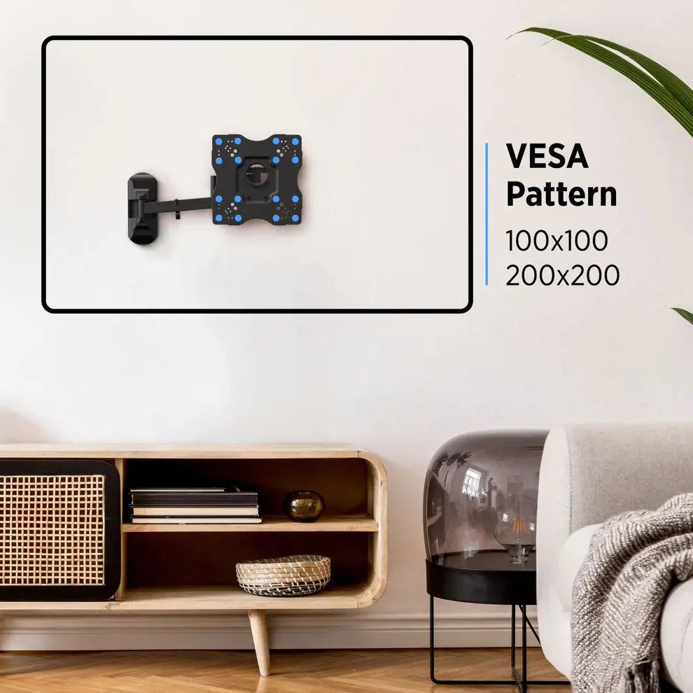 ProMounts Premium Articulating TV Wall Mount for Heavy Duty TV for 17-42 Inch Flat and Curved TV Screens, Holds Up to 44 lbs Max VESA 200x200 - ProMounts