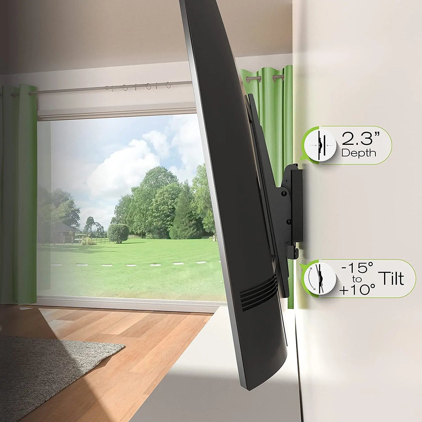 ProMounts Tilting TV Wall Mount for 32”-60” Screens, Holds up to 120lbs (AMT4401) - ProMounts