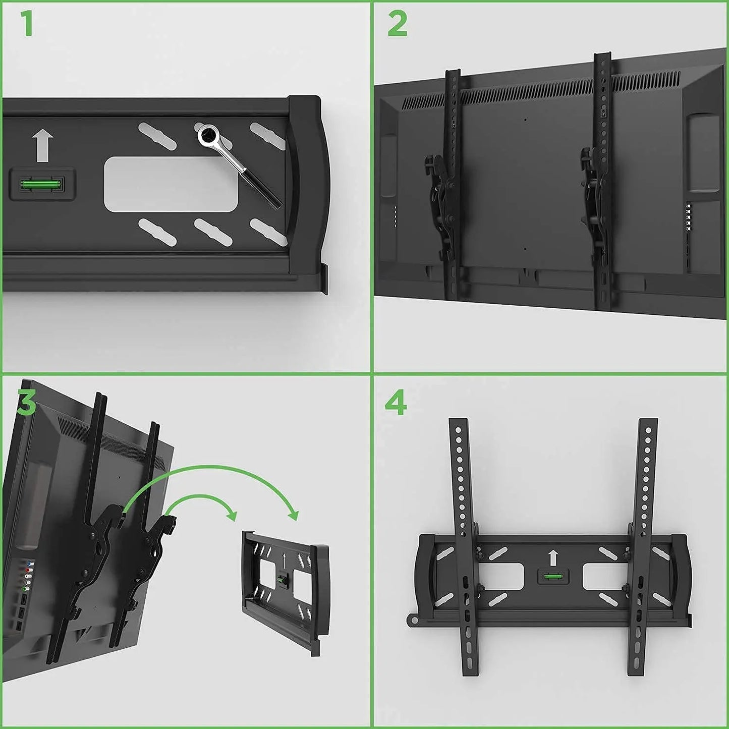 ProMounts Tilting TV Wall Mount for 32”-60” Screens, Holds up to 120lbs (AMT4401) - ProMounts