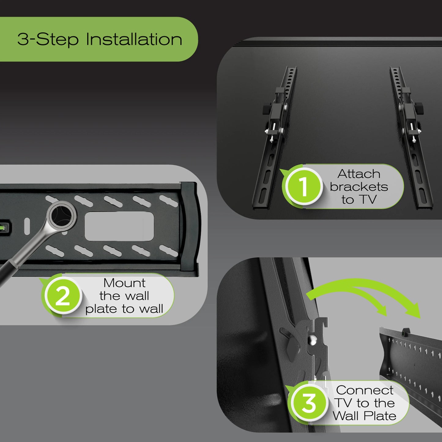 ProMounts Tilting TV Wall Mount for 40" to 75" TVs Holds up to 150Ibs (AMT6401) ProMounts
