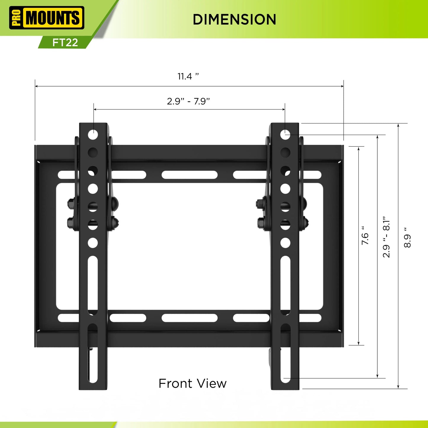 ProMounts Tilting TV Wall Mount for 13" to 47" TVs, Holds up to 44lbs (FT22) ProMounts