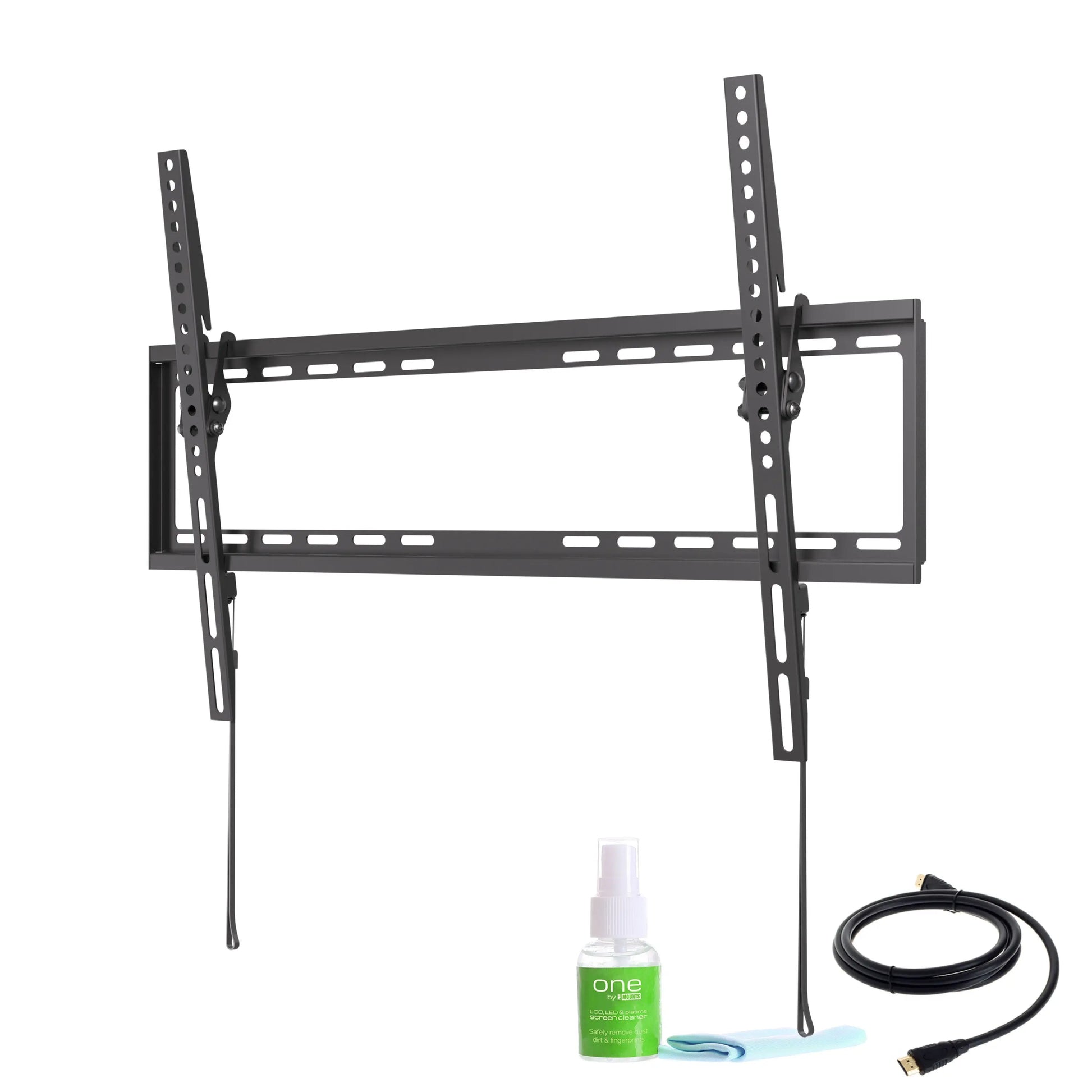 ProMounts Tilting TV Wall Mount for 42"-75" Screens Holds up to 100 lbs with HDMI Cable and Screen Cleaner (LTMK) ProMounts