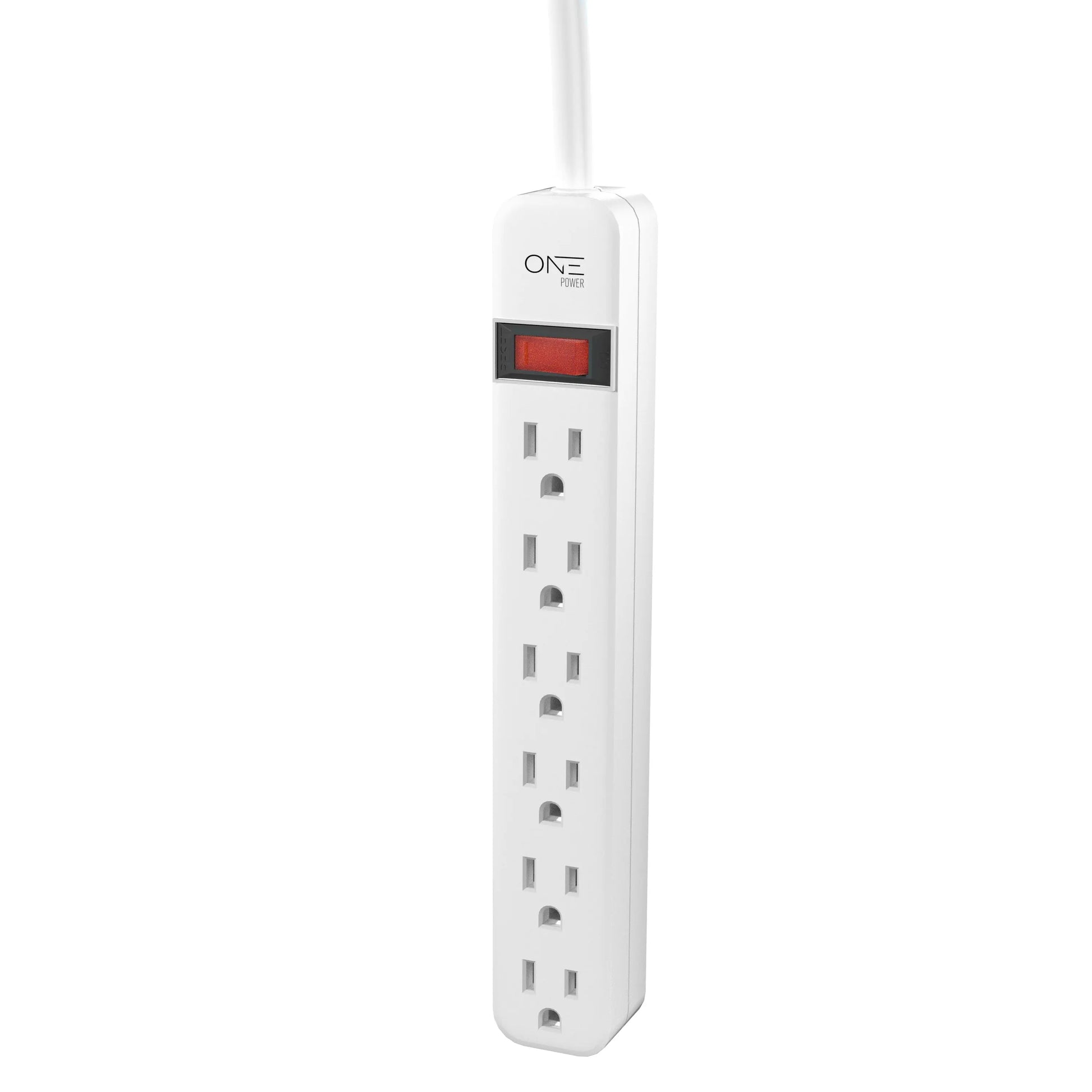 ONE Products 6 Outlet Power Strip with 2 Foot Extension Cord (PS601) - ProMounts