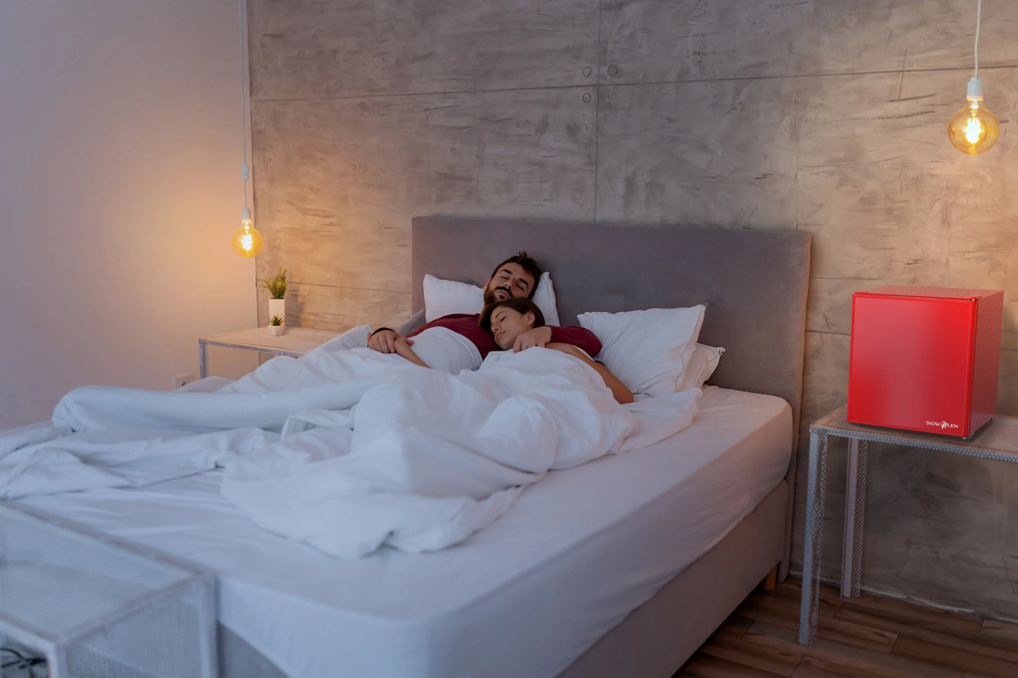 SnowLion Premium 43L Retro Style Mini Fridge 1.5 C.ft. Freestanding Under-counter refrigerator in Red (OSFS007-RM)