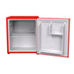 Husky Premium 43L Solid Door 1.5 C.ft. Freestanding Counter-Top Mini Fridge in Red