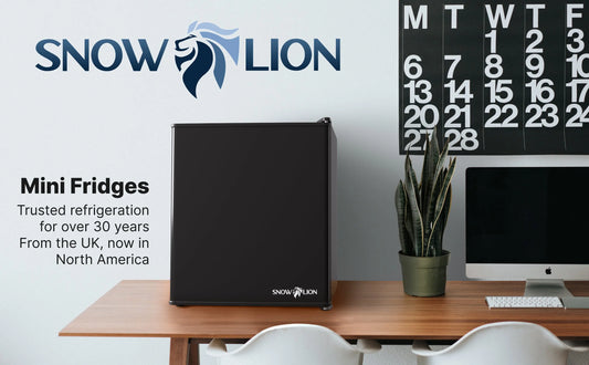 SnowLion Premium 43L Retro Style Mini Fridge 1.5 C.ft. Freestanding Under-counter refrigerator in Black (OSFS008-BM)