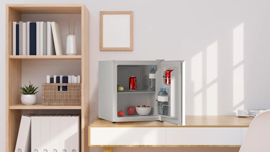 SnowLion Premium 43L Retro Style Mini Fridge 1.5 C.ft. Freestanding Under-counter refrigerator in White (OSFS009-WM)