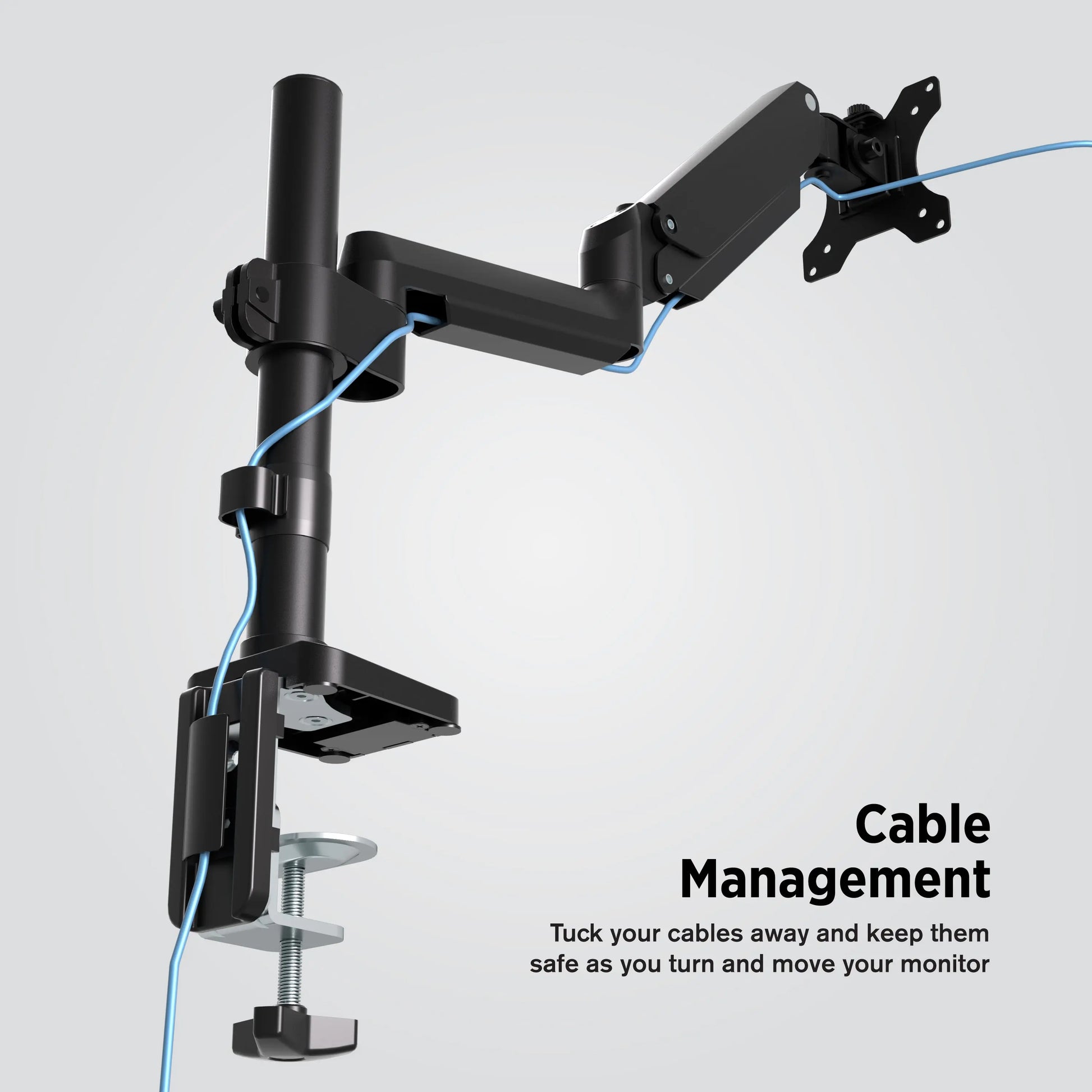 ProMounts Landscape to Portrait Single Monitor Arm for 13” to 32” Screens Holds up to 17.6 lbs ProMounts