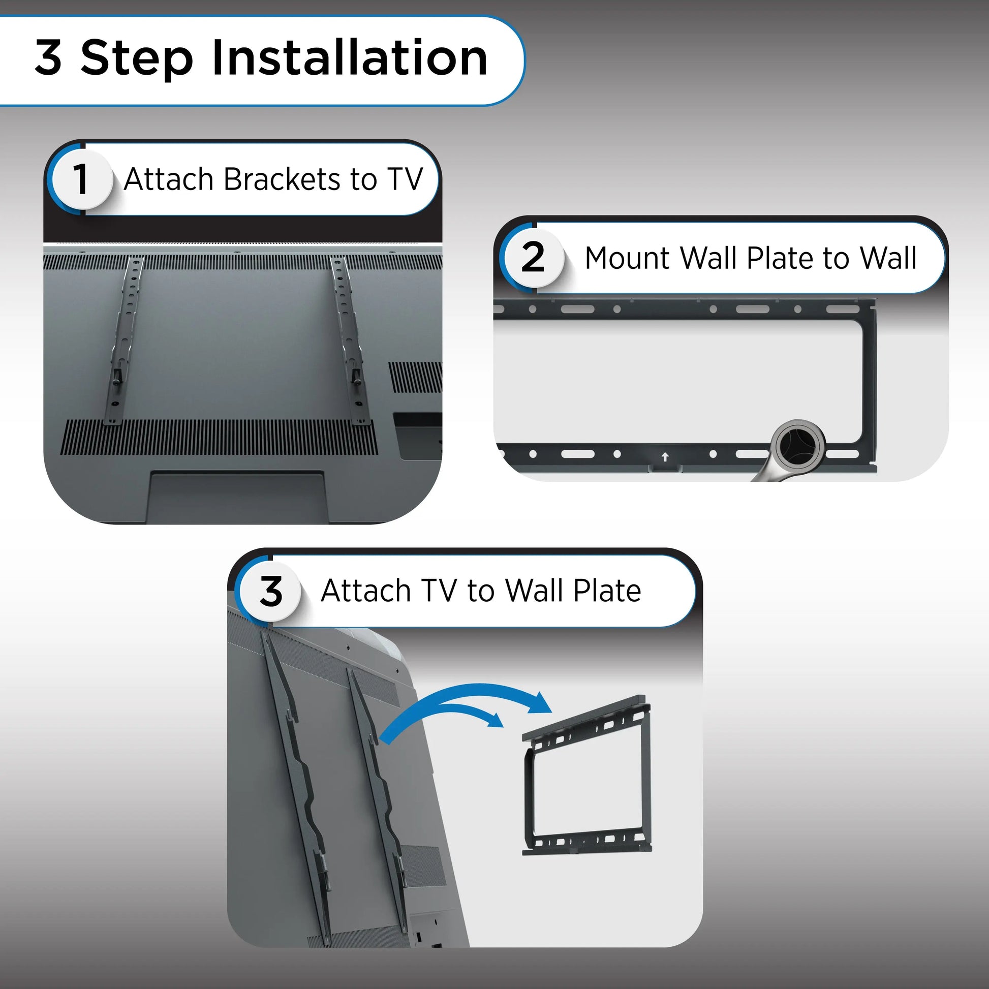 ProMounts Flat / Fixed TV Wall Mount for 32" to 60" TVs Holds Up to 70lbs (MF442) - ProMounts